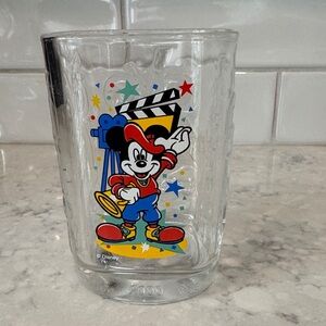 Disney McDonald’s 2000 The Studios Theme Glass with Red and Blue